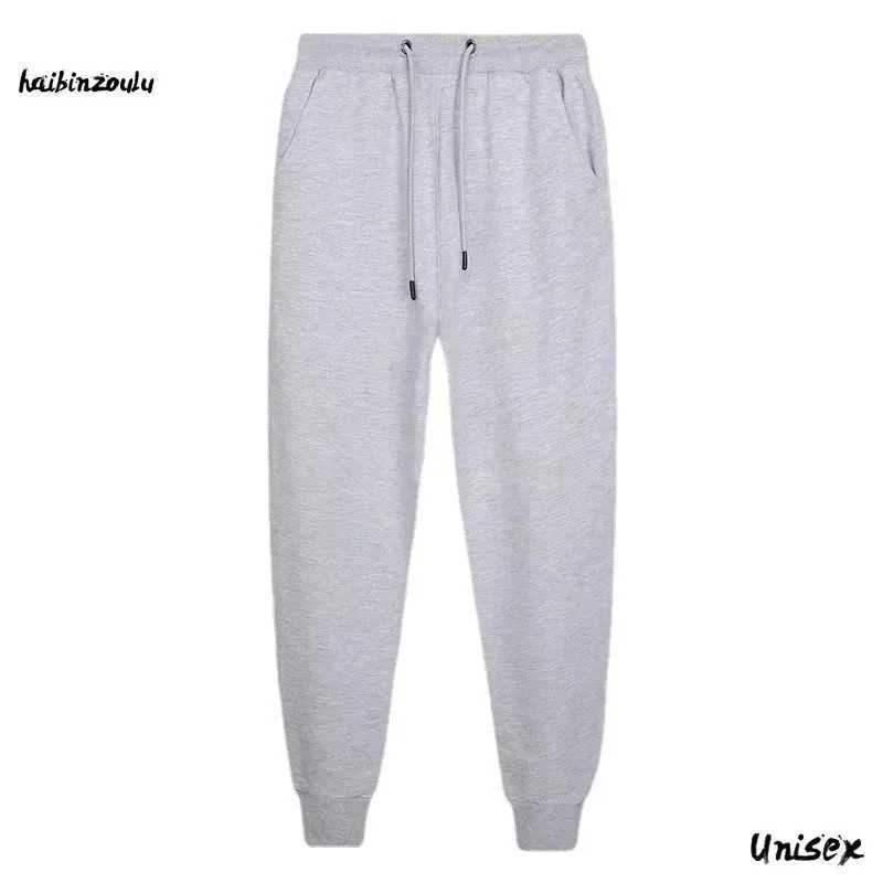 Mens Cotton Casual Pants Thickened Drawstring Sweatpants Loose Plus Size and Ankle Pants Black Gray Pants Sweatpants Casual X250319