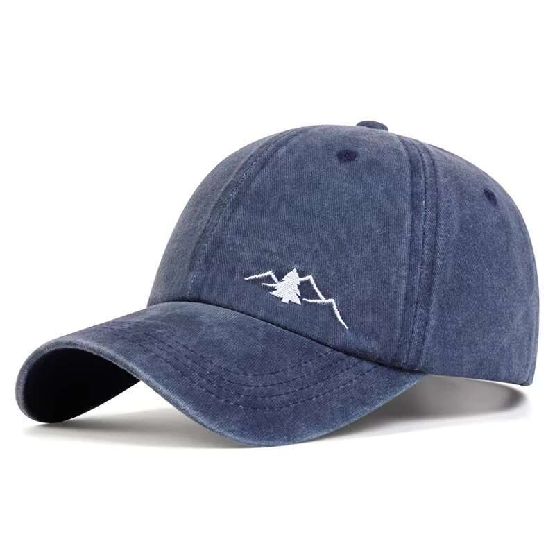 25Unisex Mountain Embroidery Wash Baseball Caps Spring And Autumn Outdoor Adjustable Casual Hats Sunscreen Hat