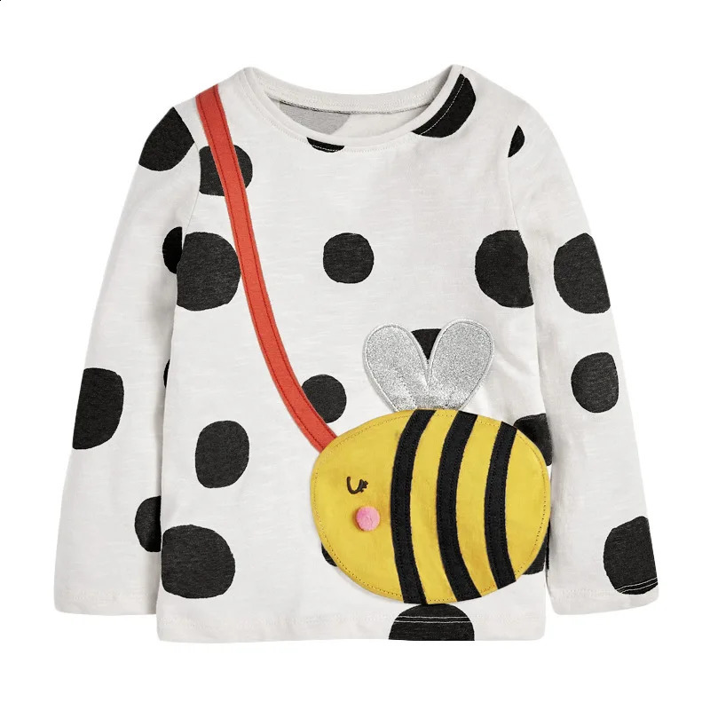 Little maven Girls Long Sleeve T Shirt Spring Animal Print Baby Girls Tops Tees Shirts Cotton 250319