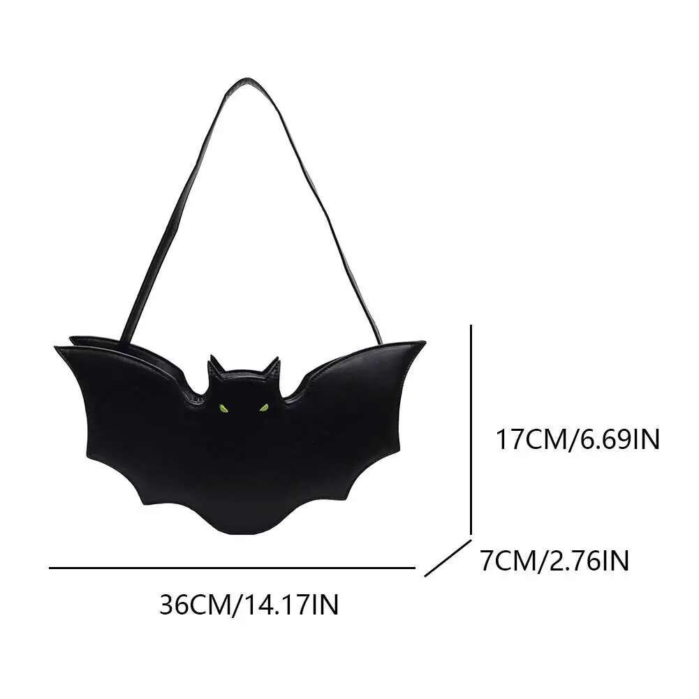 Shoulder Women Bat Shaped Crossbody PU Leather Adjustable Strap Messenger Bag Clutch Purse For Shopping Travel