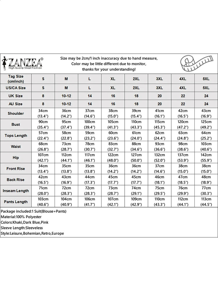 2PCS Fashion Tracksuits Summer Pants Set ZANZEA Elegant Sleeveless Shirt OL Work Clothes Loose Matching 250319