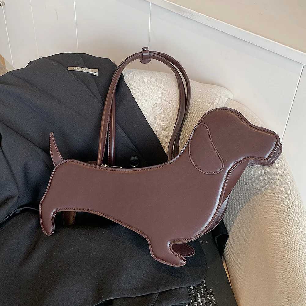 New Arrival Cartoon dog shaped shoulder bag PU leather handbag unique and innovative wallet cute ladies and girls party bag T250318