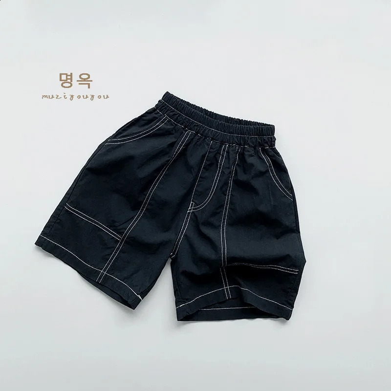 2025 Summer Children Loose Shorts Baby Solid Casual Pants Boys Girls Cotton Casual Shorts Toddler Middle Pants Kids Clothes 250319