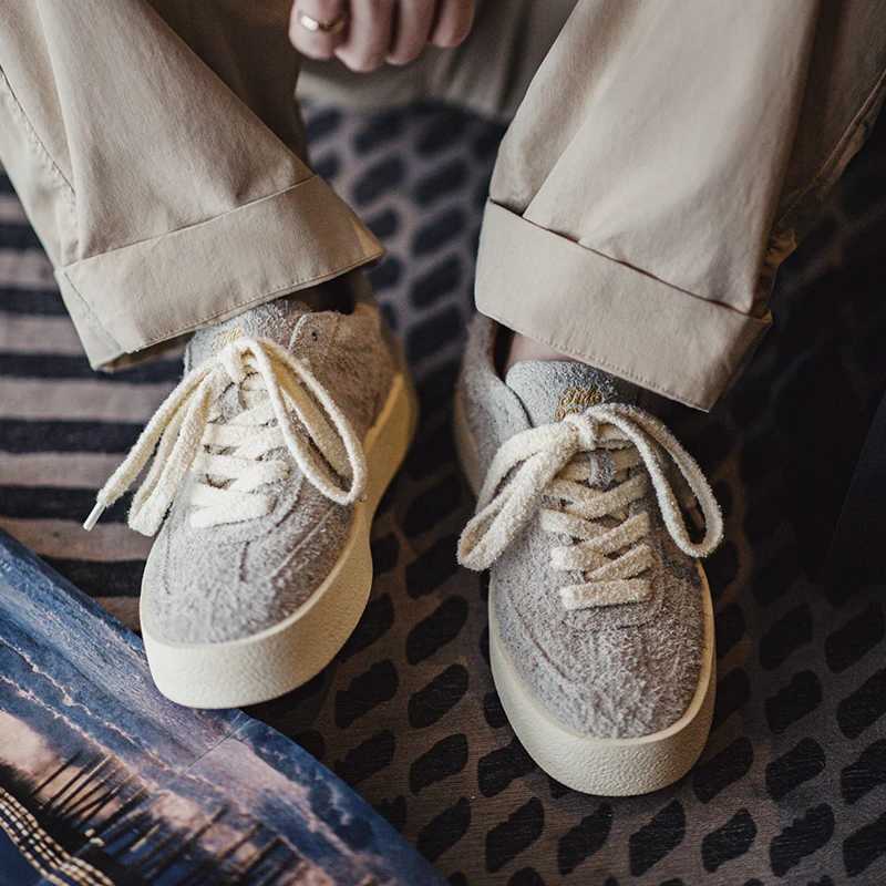 Madens New Vintage Genuine Leather Height-increasing German Trainer Shoes Thick Soles Lace-up Mens Shoes Casual Sneakers Y250318