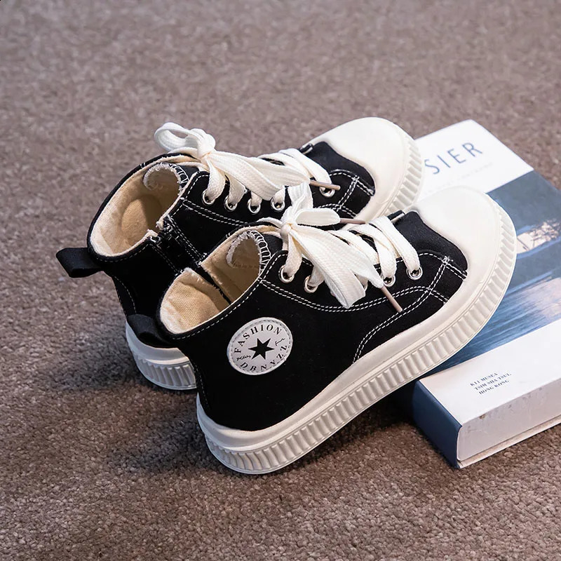 Children sports shoes outdoor indoor boys and girls non-slip canvas shoes campus students 250319