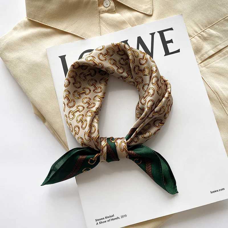 Wen Small 100% Pure Silk Scarf 53cm Square Fashion Printed Scarf Neck Hair Wrist Bandana Tight Tie Shawl Luxury X250319