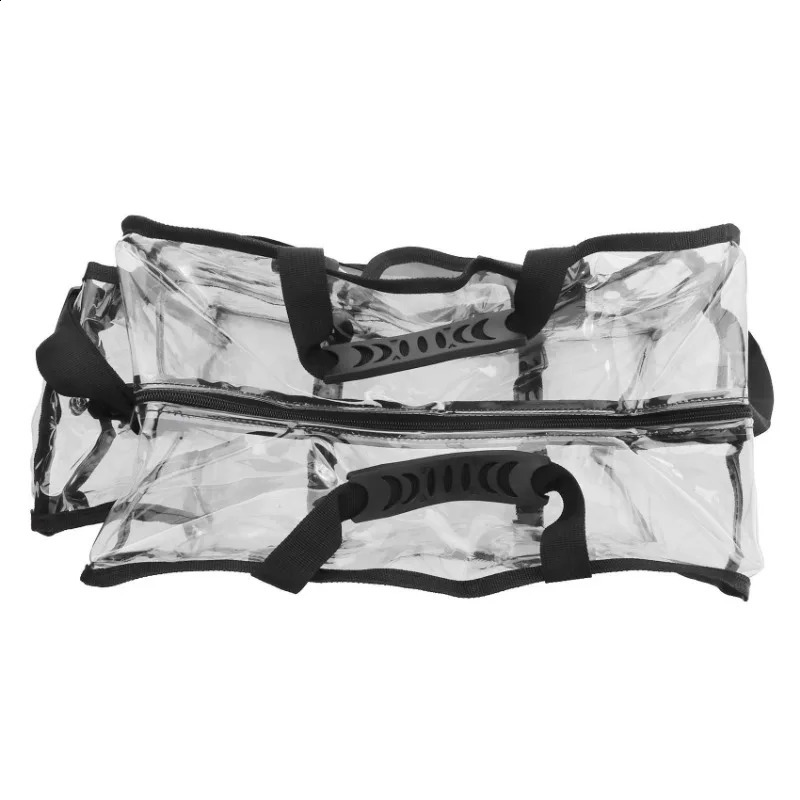 PVC Transparent Storage Bag with Shoulder Strap Travel Tote 250314