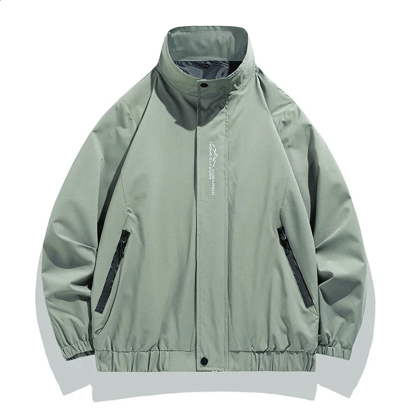 Plus Size 8xl 7xl Men Jacket Coats Spring Autumn Outdoor Windproof Black Gray Green Large 6xl 5xl Causal Windbreaker 250317