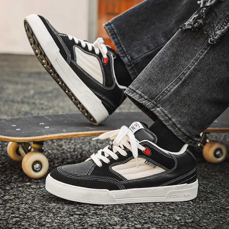 Harajuku Skateboarding Shoes Men Fi Beige Breathable Mens Skate Shoes Casual Man Sneakers hbre shoes Y250318