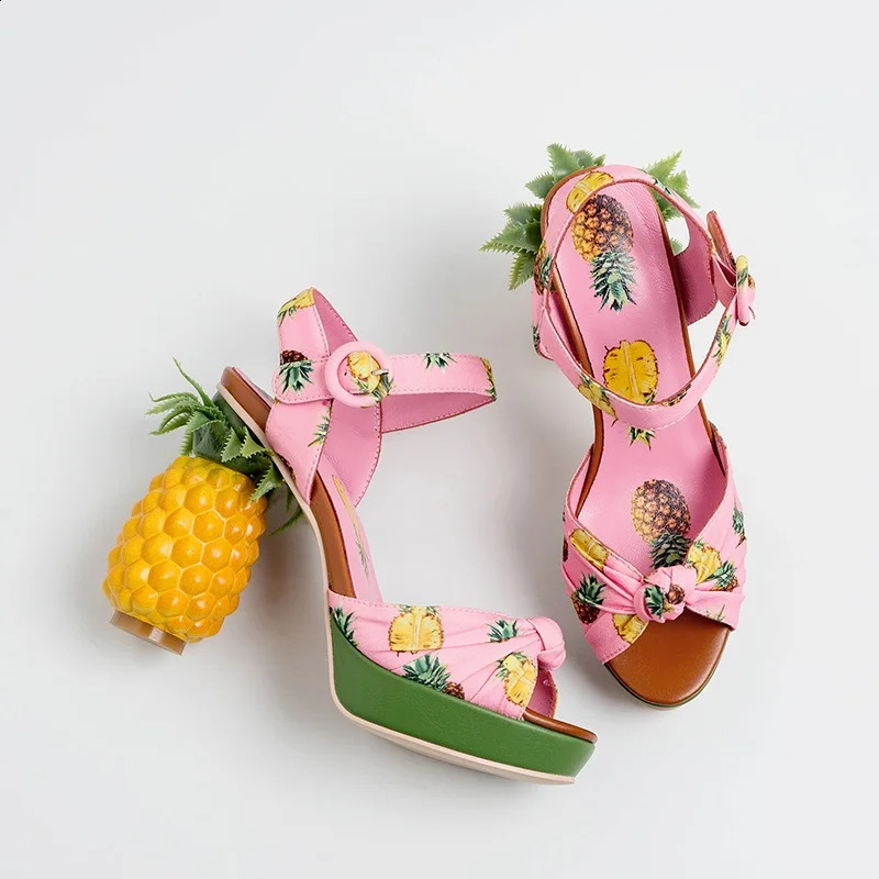 MEZEREON Sandals Womens Shoes 12 cM High Heel Pumps Bohemia Sandals Summer Buckle Strap Platform Sandals Sandalia FemiNINa 250314