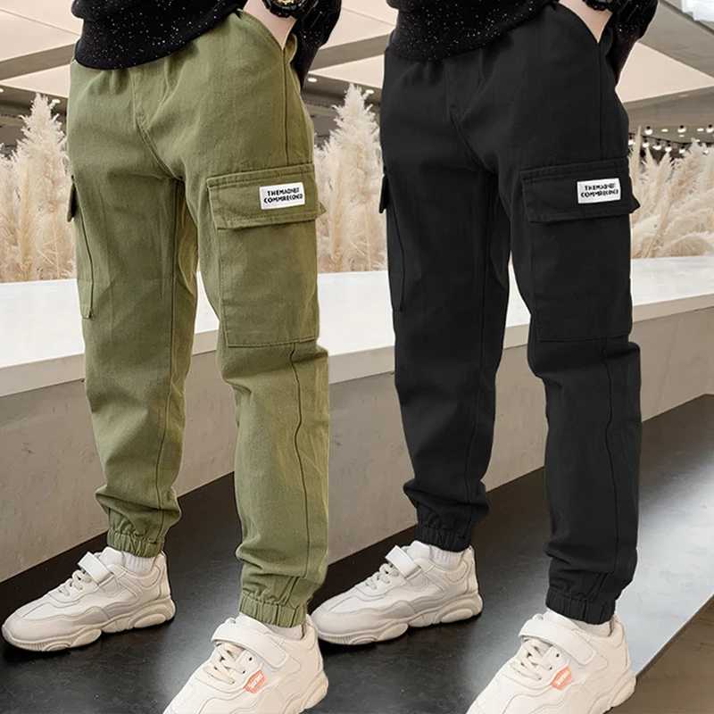 Spring and autumn boys fashion pants childrens letter sports pants teenagers casual thin sports pants for ages 4-12T250318
