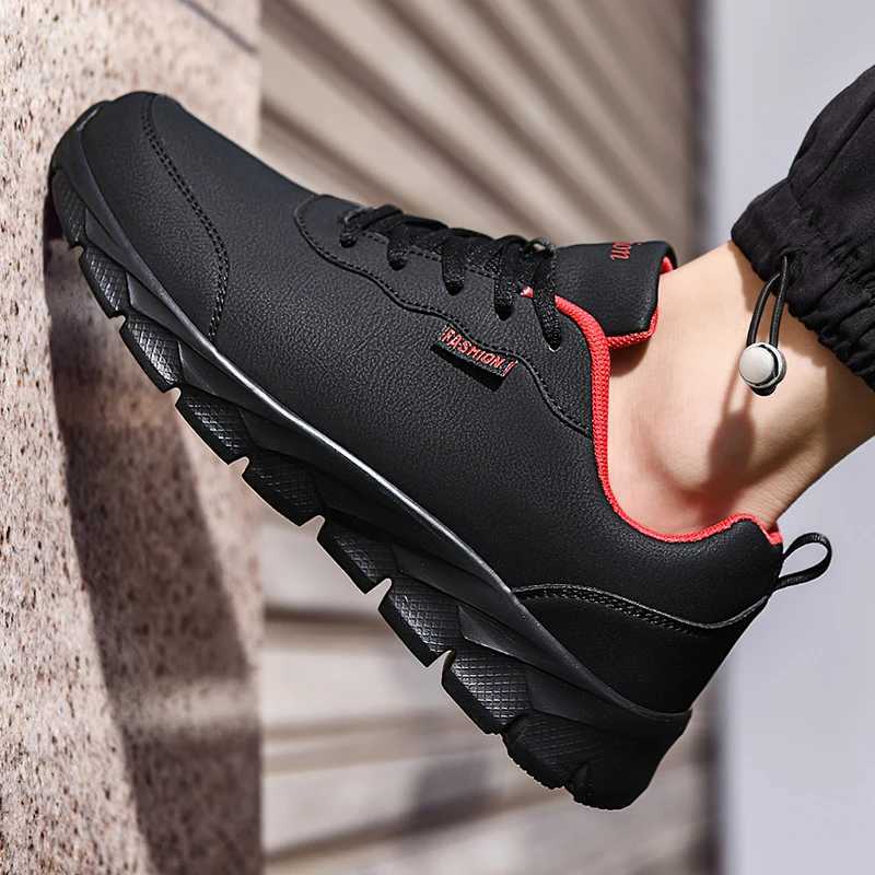 Leather Mens Running Shoes Trend Casual Shoes Breathable Leisure Male Sneakers Footwear Men Vulcanized Shoes Zapatillas Hombre Z250319