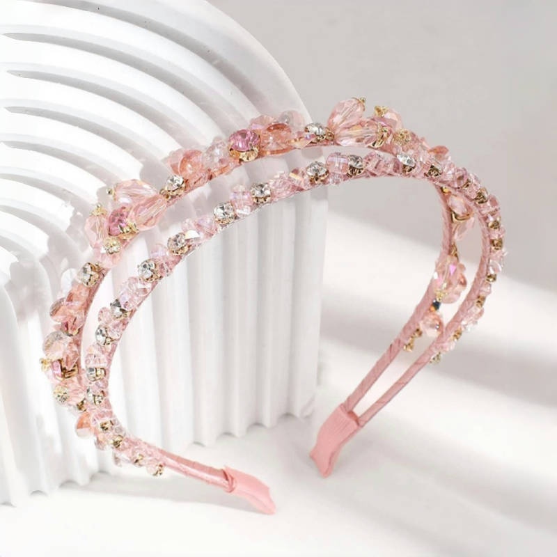 Luxury Double-Tier Sparkle Headband for Women - Chic Headbands with Diamante Embellishments