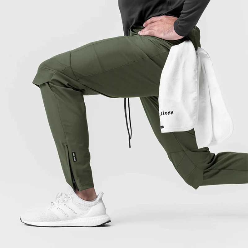Gym Mens Quick Dry Zipper Leg Casual Pants Man Versatile Outdoors Basketball Sweatpants Jogging Sports Workout Long Trousers X250319