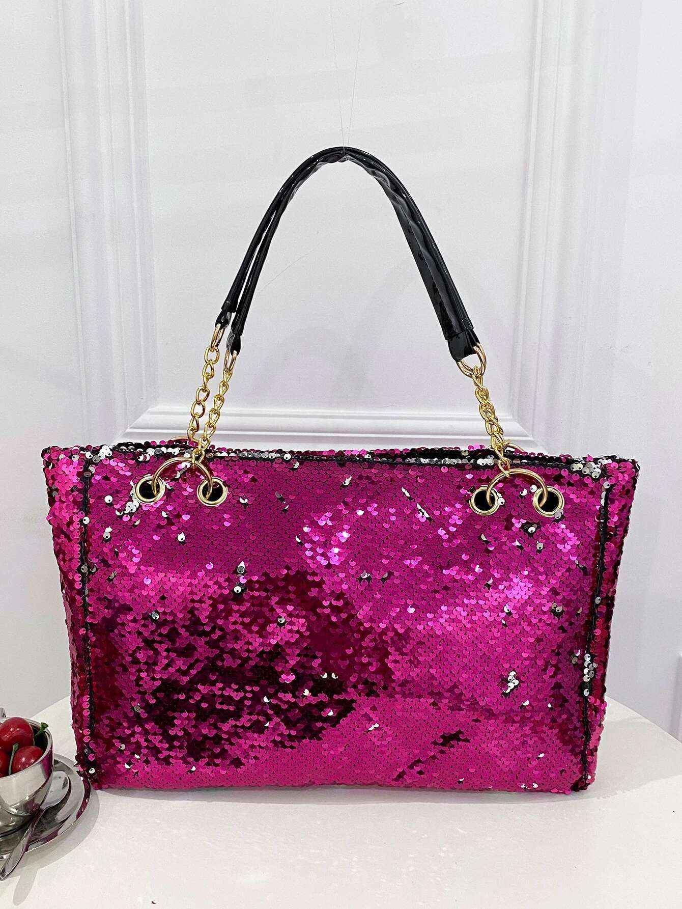 2025 New Fashion Glitter Portable Designer Women's Large Capacity Travel Single Shoulder Multi functional Women's Bag Trendy Handbag