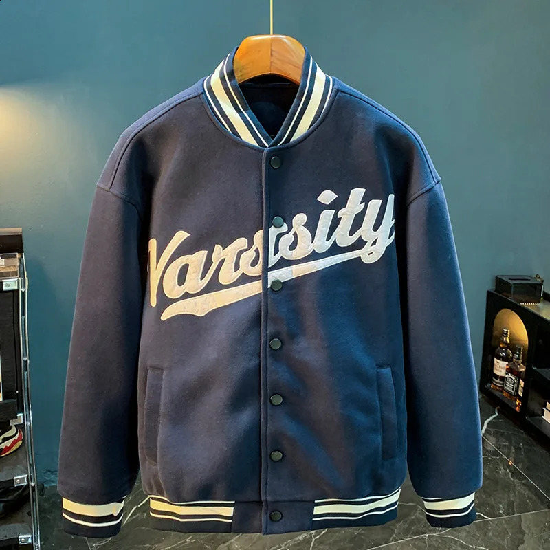 Mens highend sweater springsummer bust open collar jacket trend loose y baseball uniform 250317
