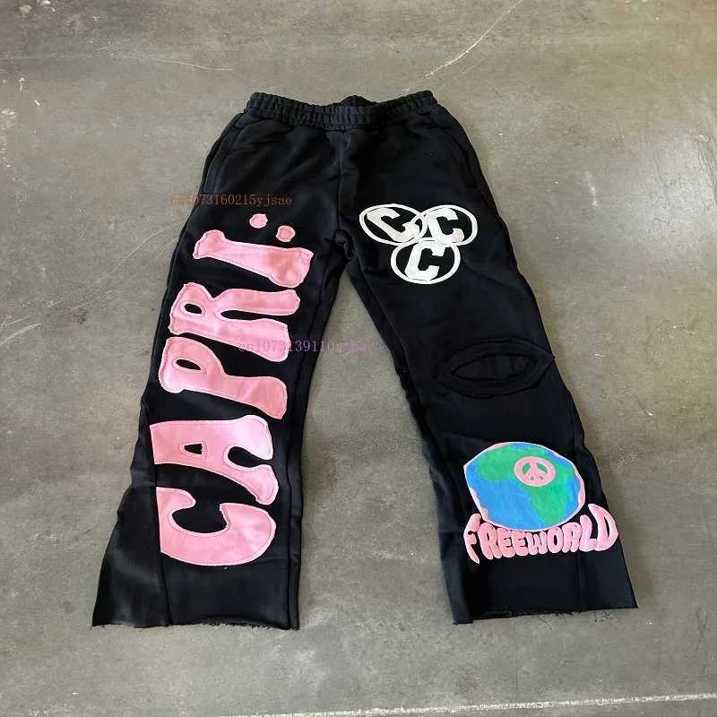 Y2K new best-selling American hip-hop letters printed loose casual pants mens Harajuku Gothic running casual pants street wear X250319