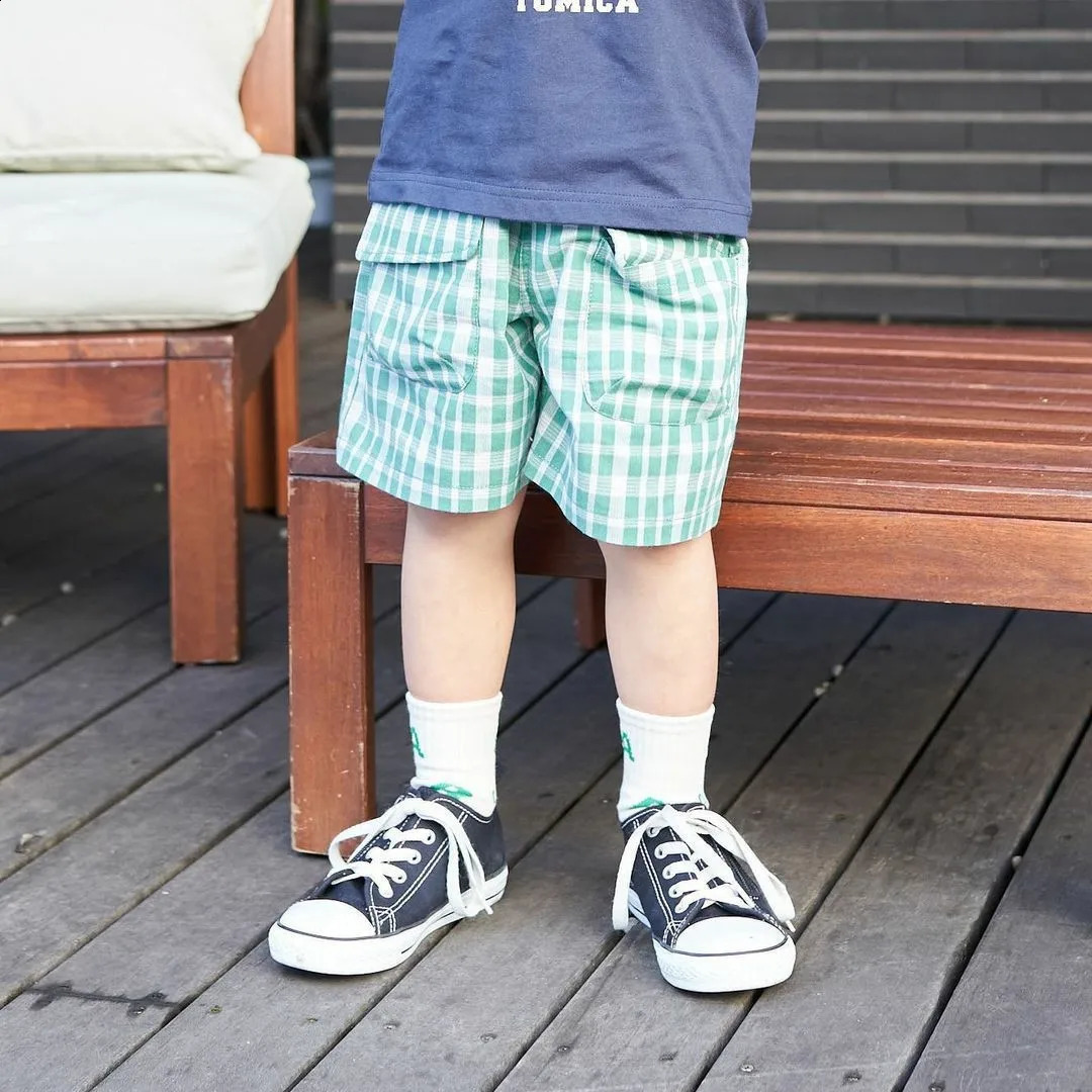 Arrival Summer Casual Toddler Shorts Baby Boy Plaid Short Pants All-match Cotton Comfortable Loose Kid Girl Shorts 250319