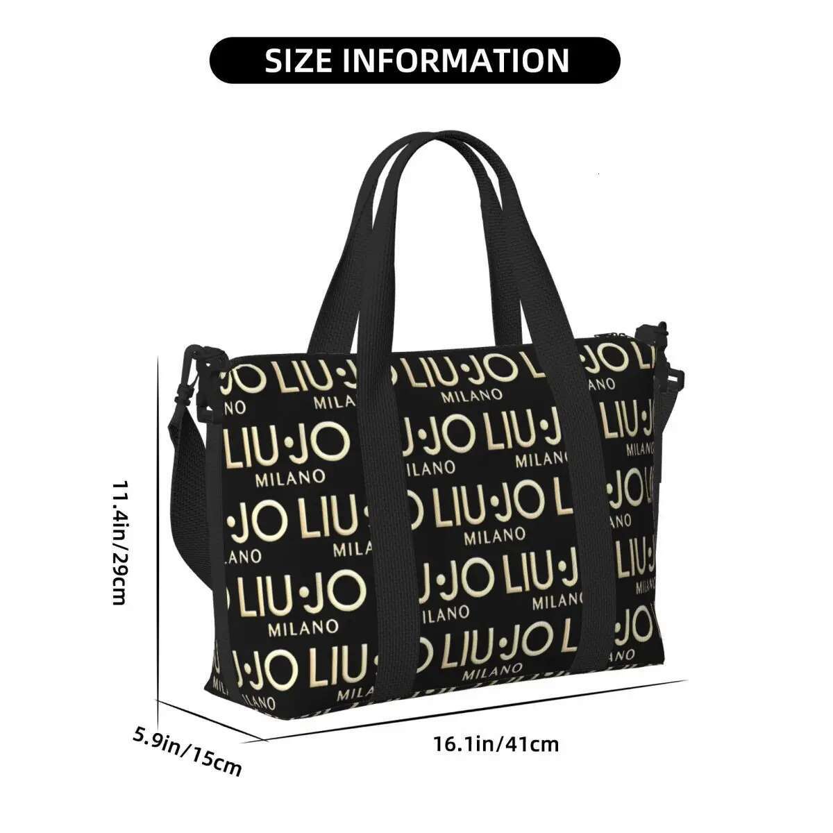 Custom Fashion Brand Liu Jo Groceries Tote Shopping Women Big Capacity Gym Beach Travel Bags