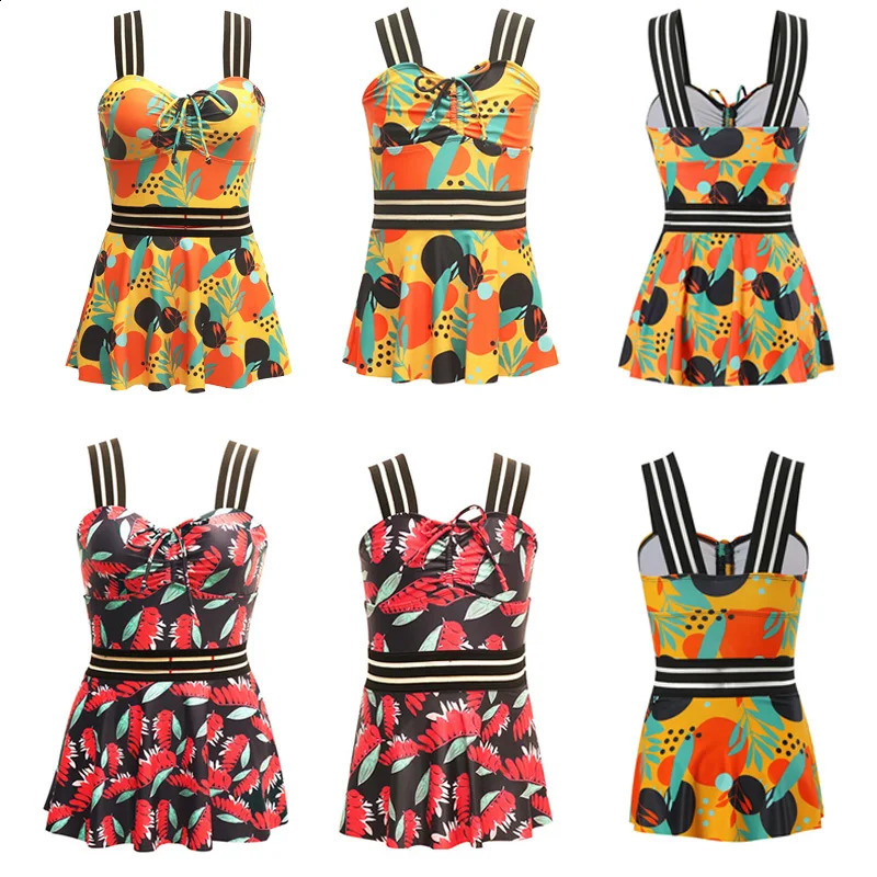 Mom Girls Beach Swimsuits Summer Family Matching Swimwear 2025 Family Clothing Print Swim Romper Mother Daughter Bikini 250319