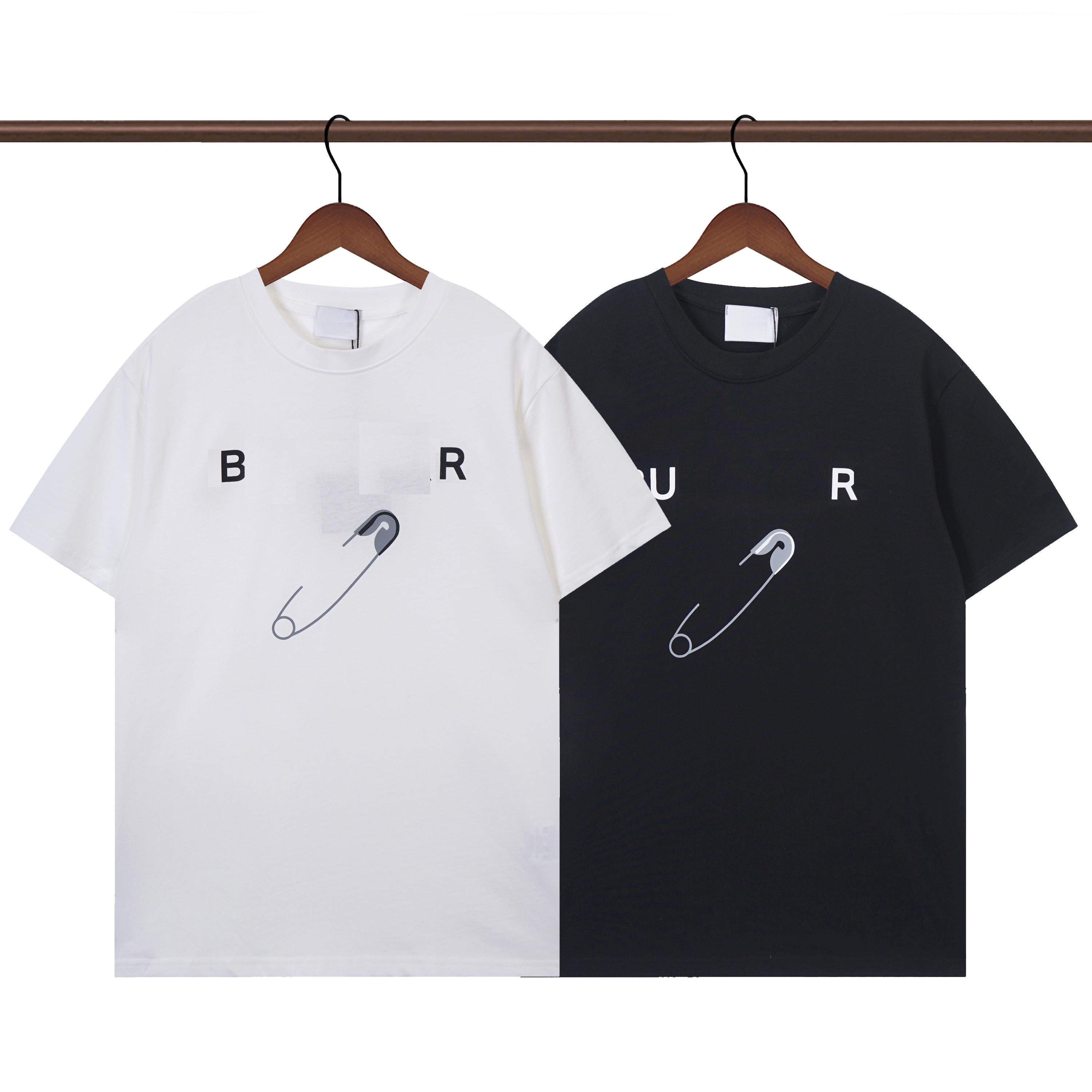 Men's casual cotton short sleeve T-shirt men's letter print summer trend round neck men's and women's shirt half sleeve