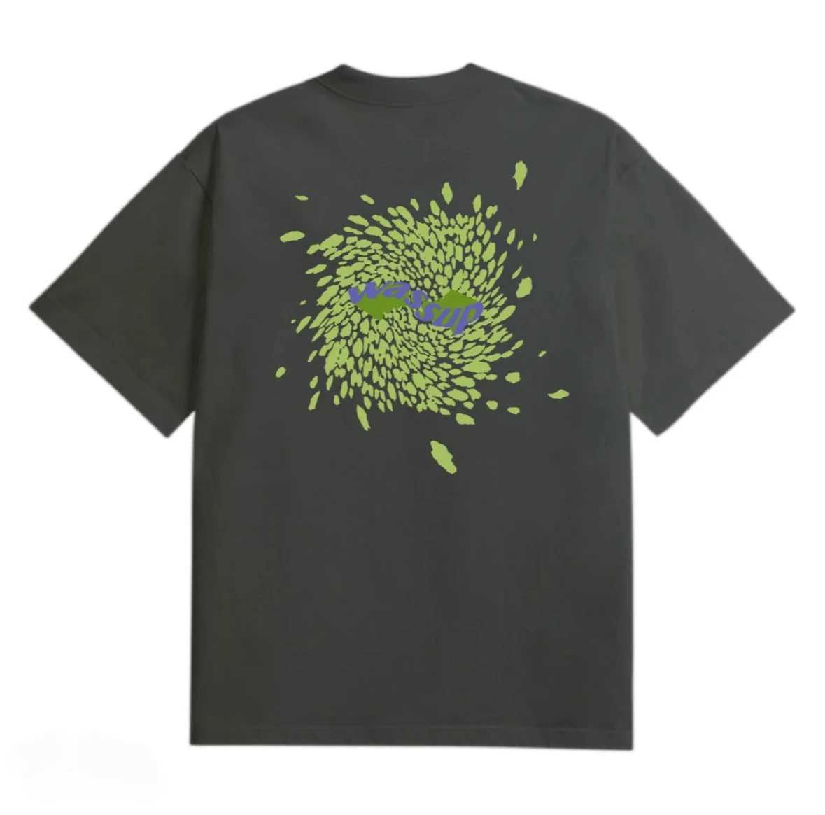 Splash cotton print summer short sleeved unisex high energy T-shirtT250318