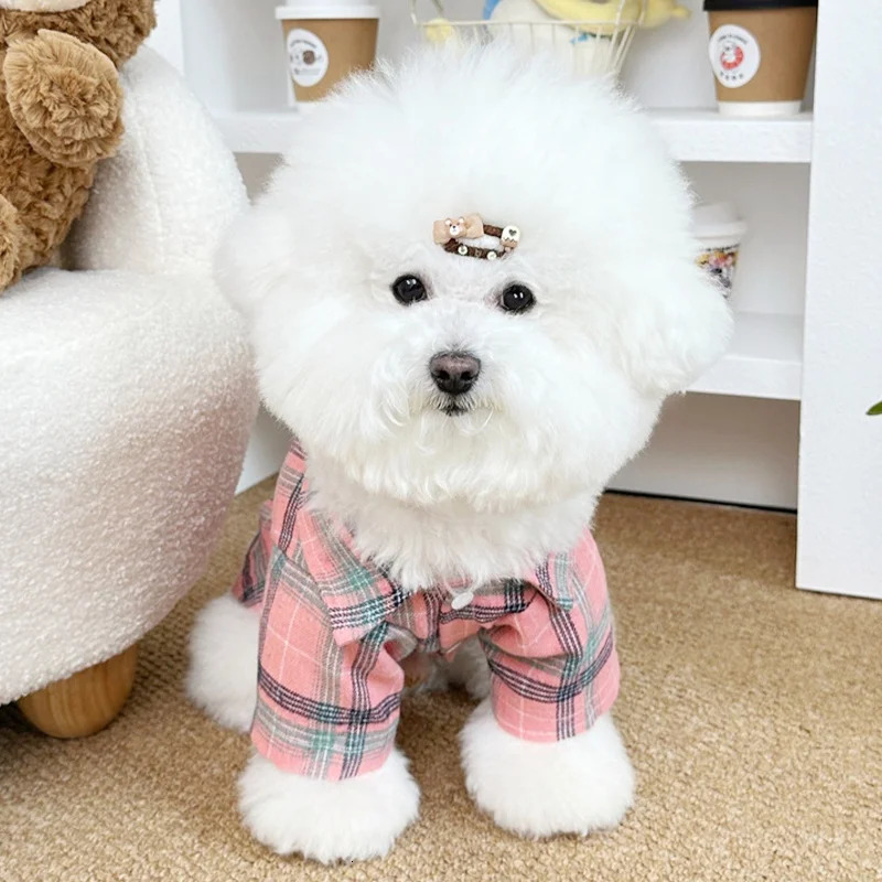 Autumn pet dog clothing classic plain weave dog shirt bear pattern puppy coat cute cat shirt pet sweater Chihuahua York clothing 250318
