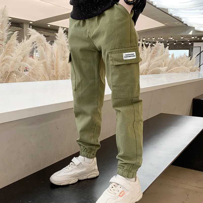 Spring and autumn boys fashion pants childrens letter sports pants teenagers casual thin sports pants for ages 4-12T250318