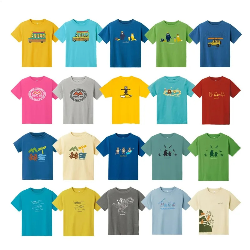 2025 Summer Childrens T-shirt Fashion Cartoon Printed Boys T-shirt Outdoor Sports Quick Drying T-shirt Girls Costume 250319