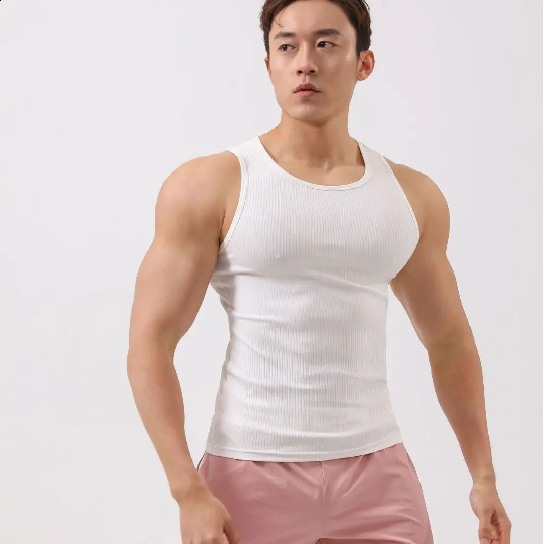 Mens Vest Sports Sleeveless Slim Elastic Sweat Fitness Summer Quick-drying Vest Sleeveless Base Outdoor Running Breathable 250319