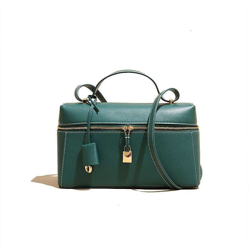MABULA High Quality Women Lunch Bags Vintage Cow Leather Box Casual Capacity Handbag Trend Single Shoulder Crossbody Bag
