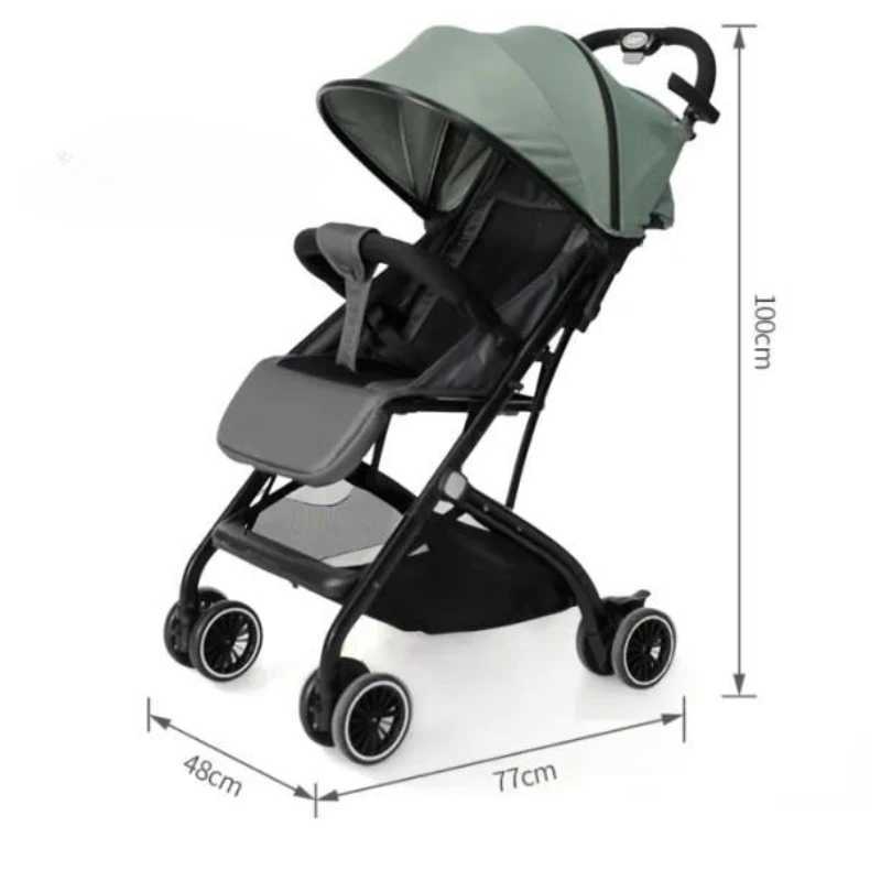 Portable folding baby stroller multifunctional childrens stroller detachable and washable lightweight four-wheel baby stroller Z250319