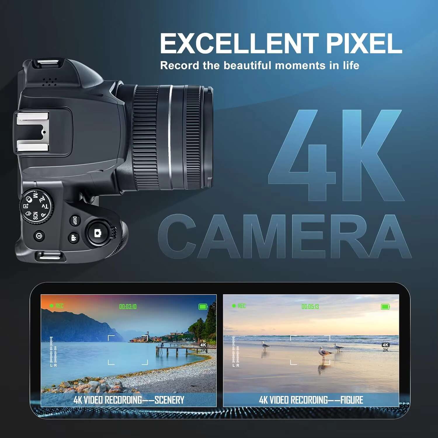Wholesale Professional Recording UHD 10x Optical 4x Digital Zoom Photo Video Camera Dslr With WiFi Function