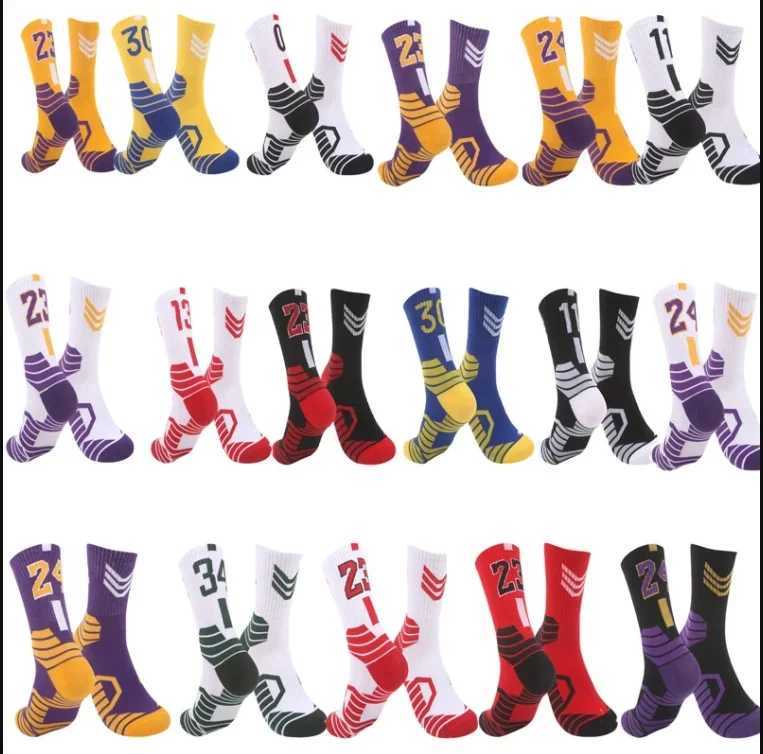 3pcs Athletic Basketball Crew Socks Non-Slip Cushioned Sport Socks for Men in Gift Box X250319
