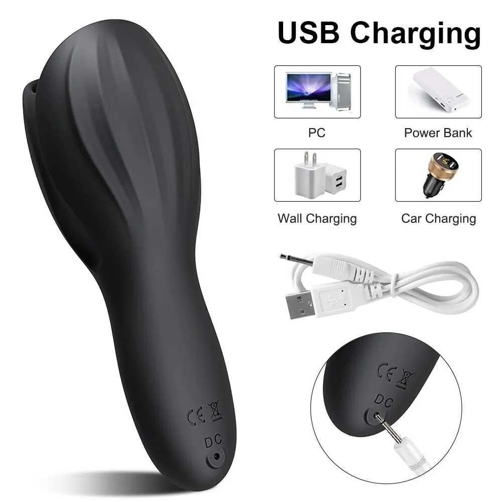 Exerciser Glans Stimulators Massager Penis Delay Trainer Mens Vibrator Male Masturbator Equipment Sex Toys For Men Adult MaleXJ250319