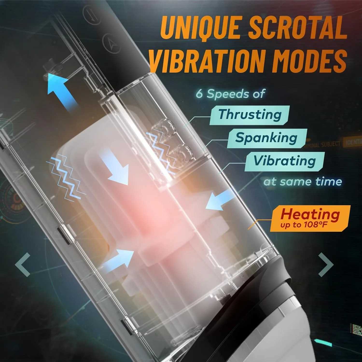 Automatic male stroke toy adult male sexual pleasure masturbator visual stimulation unique handle design control and phone holderXJ250319