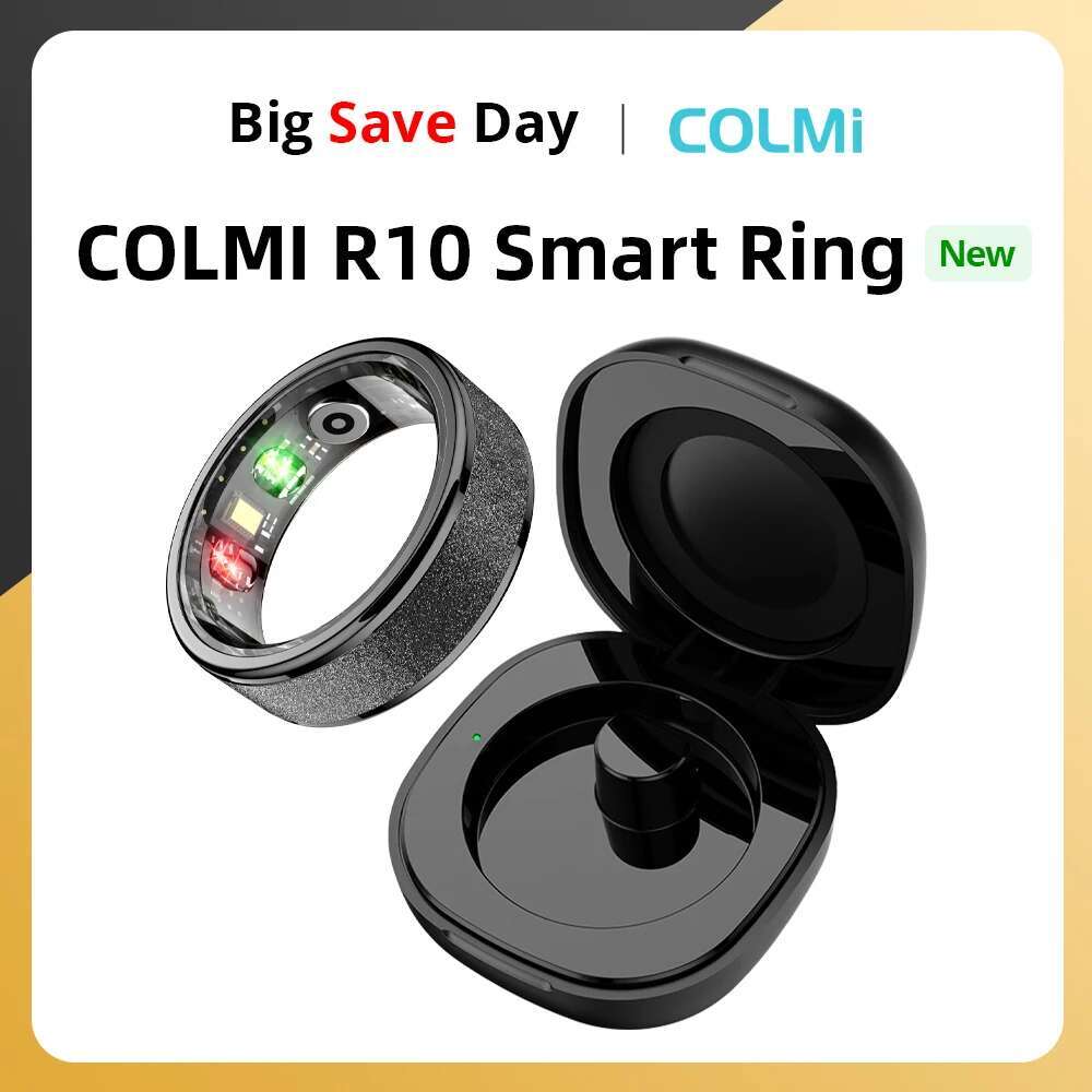 2025 New model COLMI R10 Smart Ring with Charging Case for Men Women, Health and Sleep Monitor, 5ATM Waterproof, Multi-sport Mode