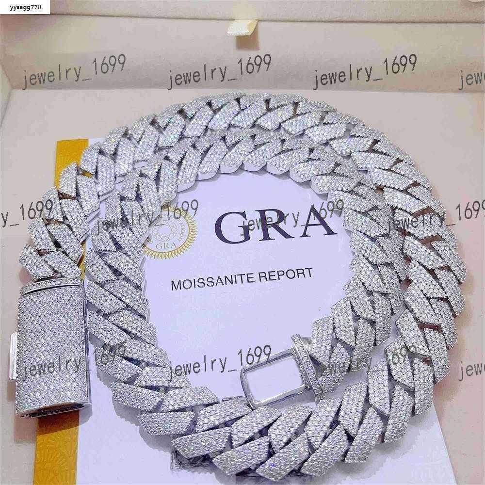 necklaces designer jewelry necklace cuban link chain Pendant Necklaces Iced Out Pass Diamond Tester 925 Sterling Silver Necklace Vvs Moissanite chains