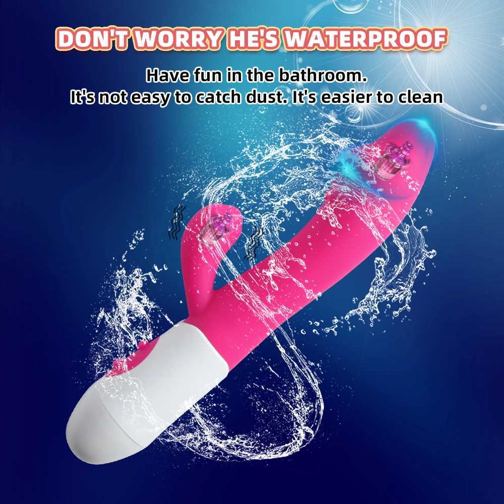 Rabbit Vibrator Dildo Powerful Double Vibration G-spot Clitoral Stimulating Massage Instructor Vaginal Massager Adult Female Sex Toy W250319