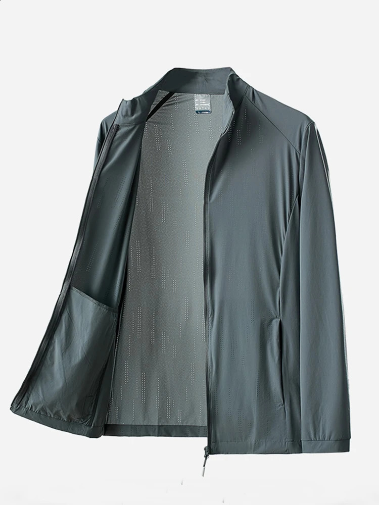 Summer Mens Jacket UV Blocking Skin Coats UPF40Sunscreen Outdoor Clothing Sunscreen Thin Windproof Machine Large Size 8XL 250317