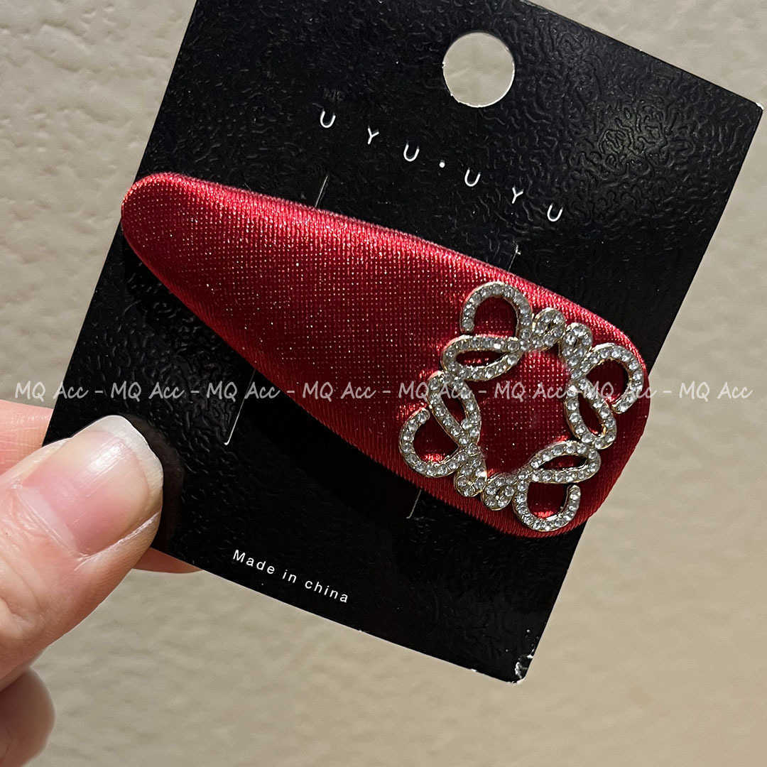 Hair Clips Barrettes Gangster Heiress Ins Hair Accessory Rhinestone Pearl Sweet Cool Clip Satin Bb Fashionable Side Notch H250318