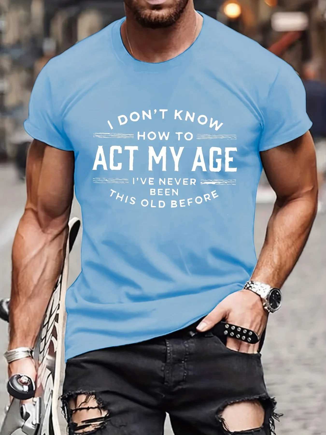 Mens Summer 100% Cotton Funny Pattern Printed Loose Large Casual Round Neck Short Sleeve T-shirtT250318
