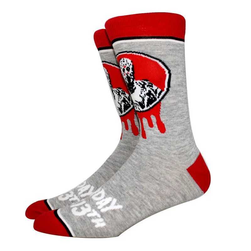 4 pairs of horror movies mens socks anime tube socks couples Halloween role-playing socks novels happy and interesting socks casual womens socks X2503