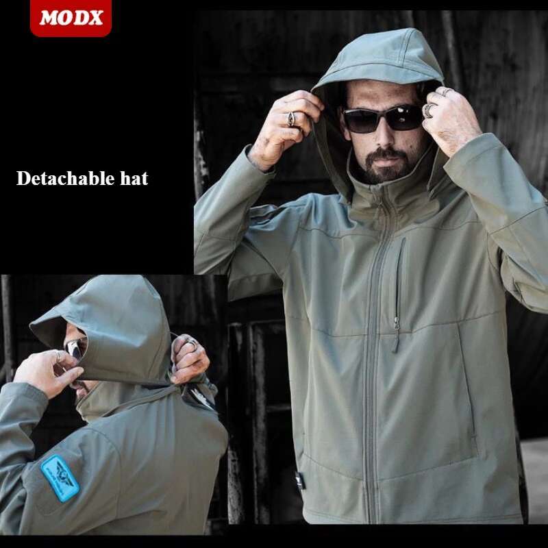 Spring Tactical Shark Soft Shell Charge Jacket Men Outdoor Hiking Waterproof Training Clothes Windproof Casual Camouflage Suit