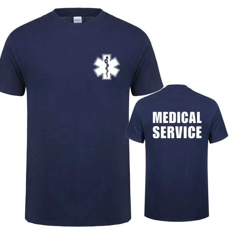 EMT nursing emergency medical service T-shirt mens casual T-shirt short sleeved mens cool top mens cotton short sleeved summerT250318