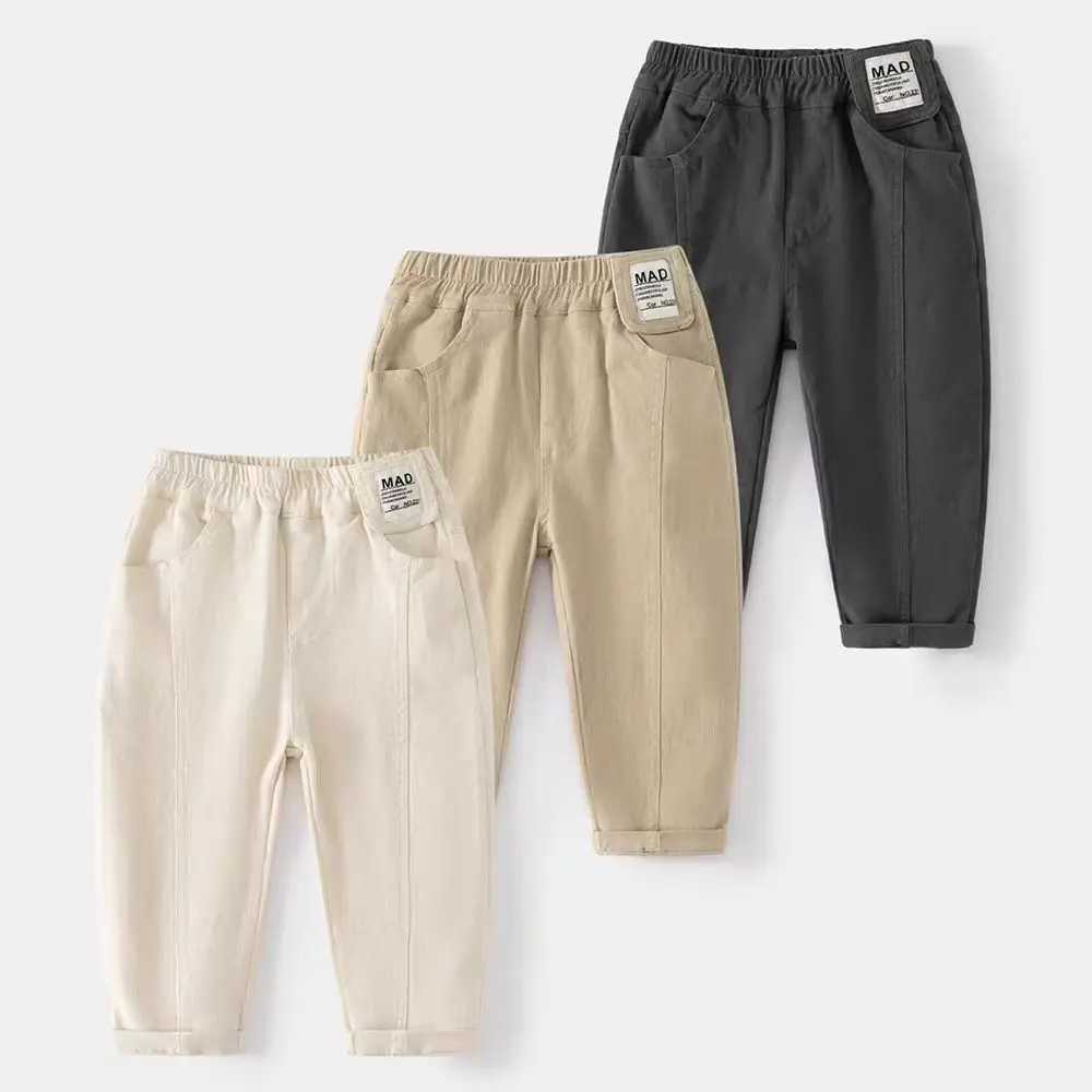 New Spring and Autumn Boys Pants 2-10 Years Loose Comfortable Casual Long Trouser Childrens Birthday GiftT250318