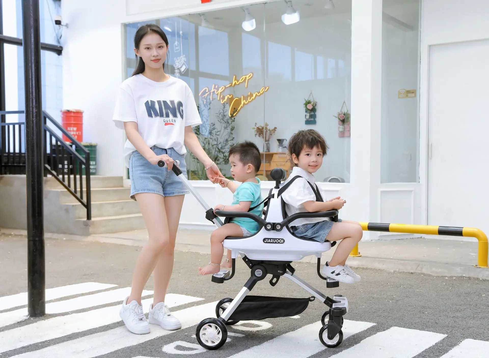 New twin baby strollers portable folding strollers twin baby strollers and baby strollers with umbrellas Z250319
