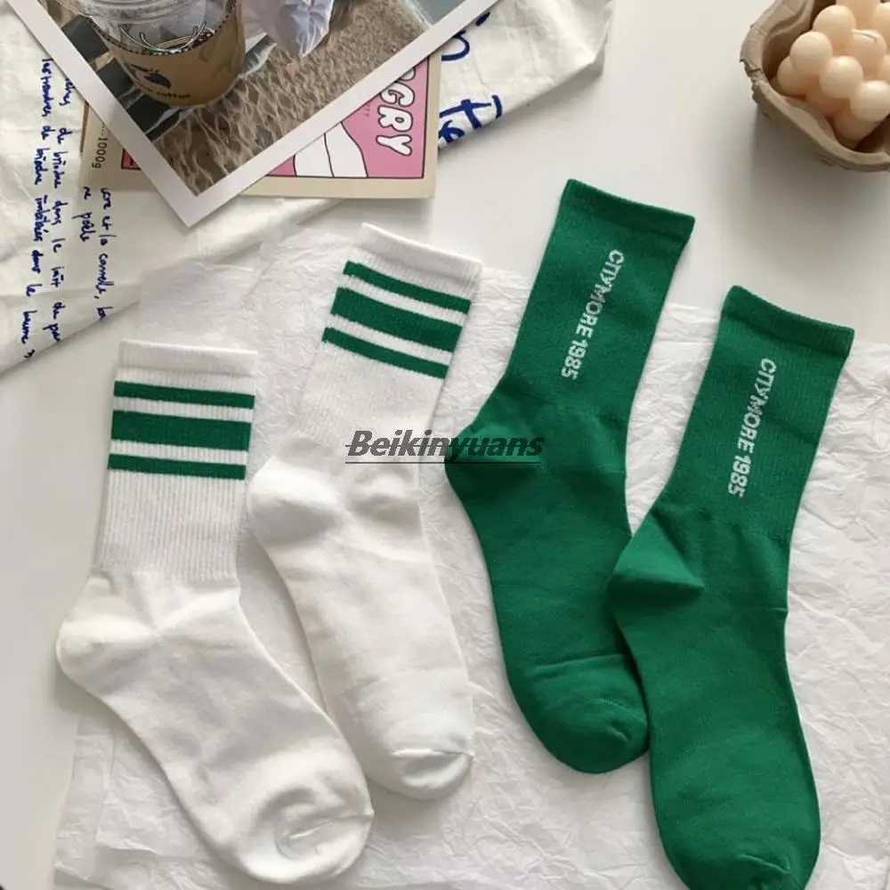 Blue green letter big C socks spring and summer Japanese springboard boat socks sports socks mens socks X250319