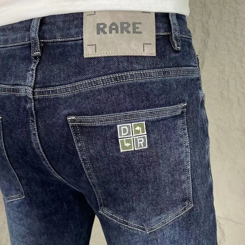 Harajuku Fashion Trendy Spring Autumn Slim Fit Casual Jeans for Men Vintage Tapered Pencil Pants Stretch Boyfriend 250312