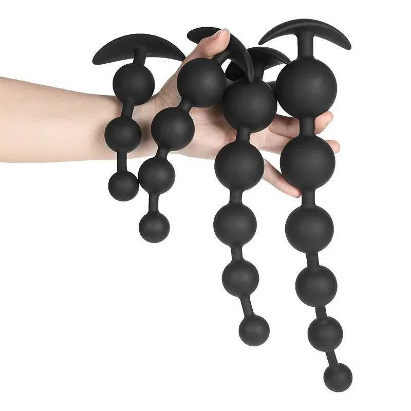 Bdsm Silicone Big Anal Plug Anal Beads Anus Masturbation Butt Plugs Erotic Flirt Sex Toys Prostate Massage for Couple Men Women W250319
